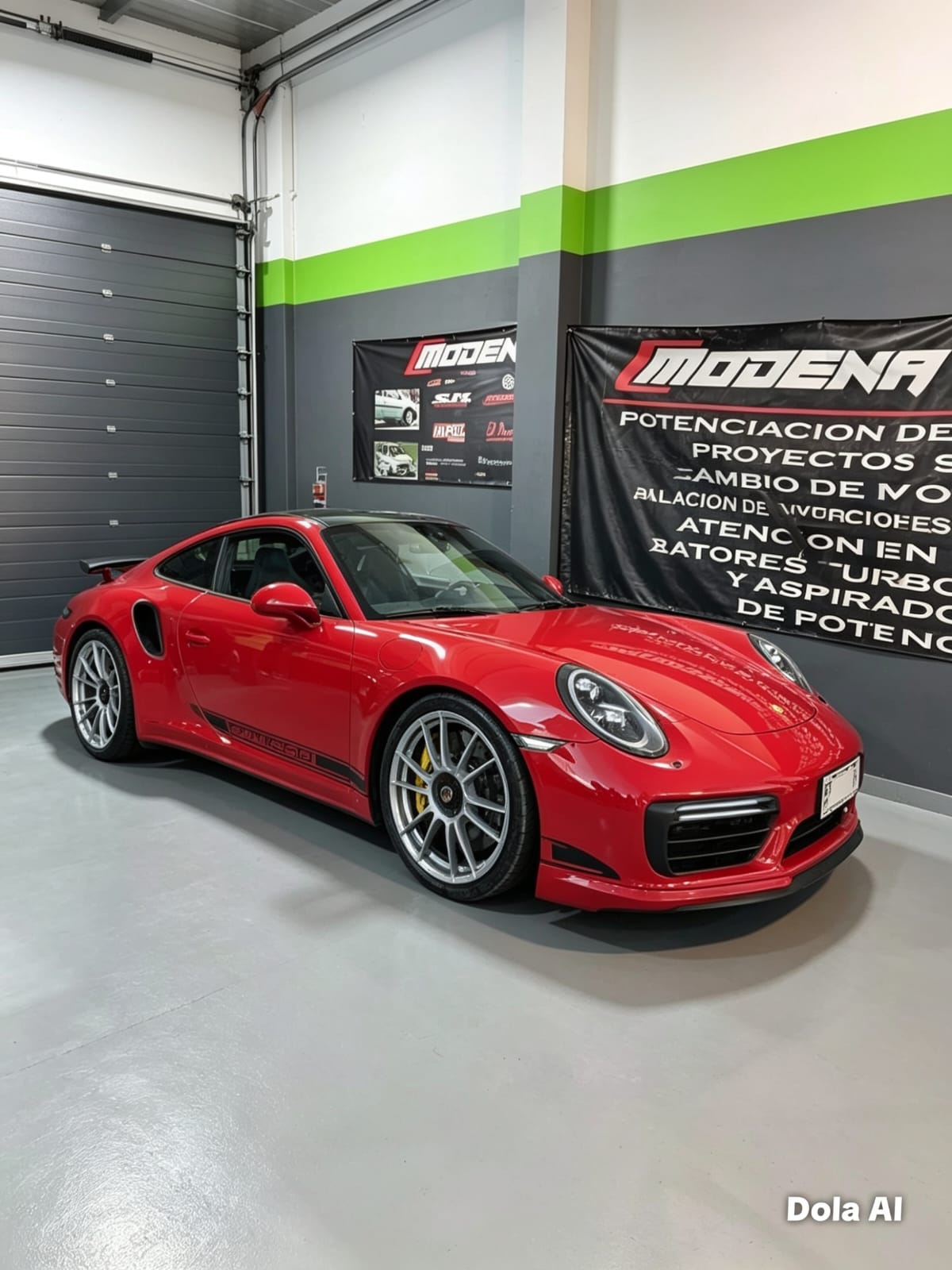 Porsche 911 Turbo en boxes